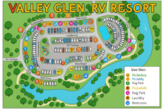draw 2d or 3d vector map campground rv park resort property and site map