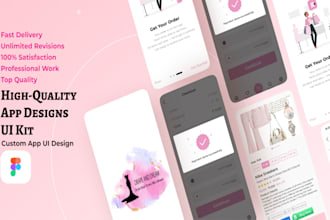 create modern and clean mobile UI app screen designs