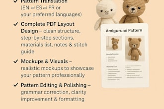 design, translate, and format your amigurumi crochet pattern