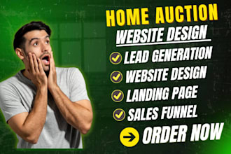 home auction website car auction website home auction leads landing page
