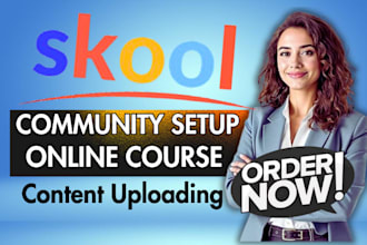 skool community setup skool course upload credit repair marketing membership