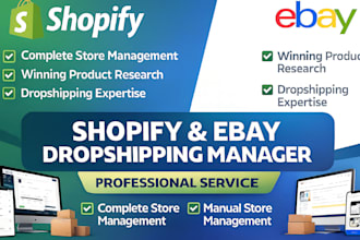 be shopify, ebay dropshipping manager shopify virtual assistant, shopify manager