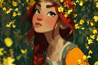 create a beautiful character artwork for you