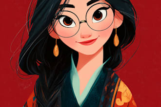 do an portrait into cartoon disney