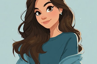 create a disney style cartoon character for animation