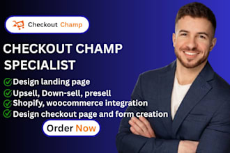 checkout champ expert shopify, woocommerce integration funnel sales page