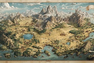 draw a custom illustrated map of any country, city or place