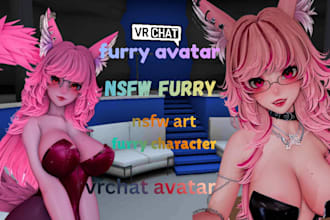 create custom vrchat avatar, furry avatar, vrc avatar, nsfw avatar commission