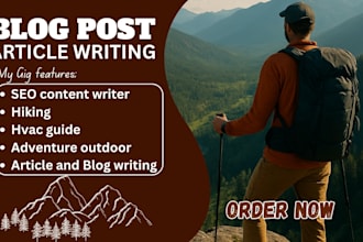 adventure outdoor seo blog post hvac guide hiking tips travel article recreation