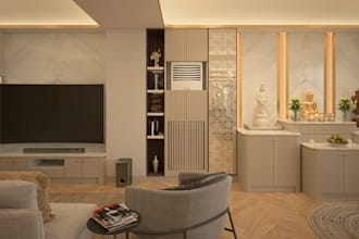 renew 3d condo apartment,interior livingroom,cabinet design,cgi furniture render