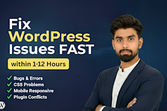 fix wordpress issues, elementor issues, CSS errors, and broken layout