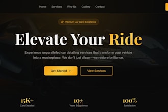 car detailing website automobile website