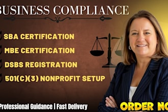 handle dsbs registration, mbe certification, sba certification and 501c3 setup