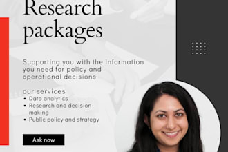 research and analyse options for policy and business issues