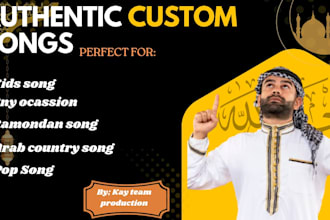 be your male arabic singer, songwriter for pop, rhyme, country, and custom song