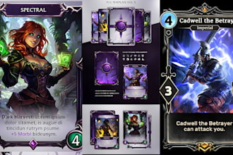 create card game tcg card illustration board game card design tarot card