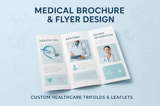design medical brochures healthcare flyers trifold and leaflet