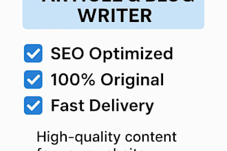 research and write your articles