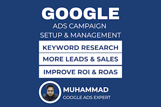 setup and optimize google ads PPC adwords campaign, shopping performance max ads