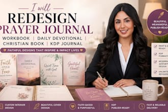 redesign prayer journal workbook, daily devotional christian book, kdp journal
