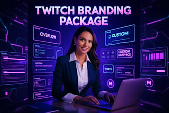 deliver a full twitch streamer branding package with custom graphics