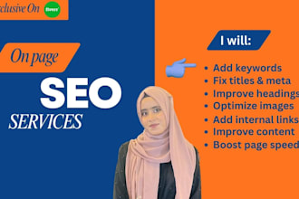 provide a complete on page  with my top SEO services