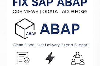 fix sap abap issues create small reports and enhancements