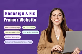 redesign, update or fix framer website, cms, template as framer developer
