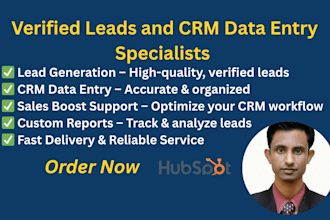 do CRM data entry and lead generation