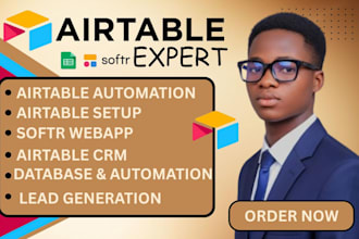 airtable automation, airtable database crm, clay com,n8n ai, softr webapp