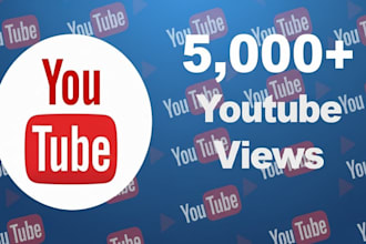 5000 organic youtube video views from usa
