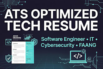 write ats optimized tech resume for software engineer IT cybersecurity
