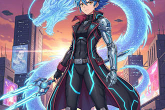 draw your character in a cool anime style