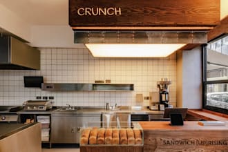 reinvent 3d sandwich shop, cafe interior, industrial  bakery, coffee shop render