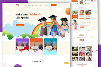 create kindergarten, preschool, childcare, daycare website