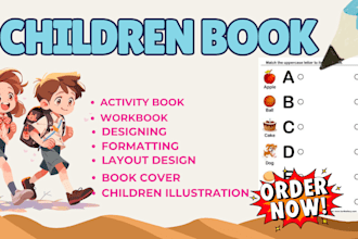 edit, format, children book, kids activity books, workbook, kids coloring book