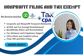 prepare and efile form 990 501c3 non profit registration reinstate 501c3, 1023ez