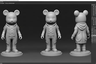 make custom 3d toy models, character figures, and stl files for printing