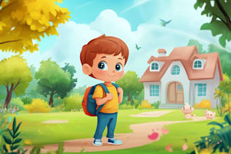 design children story book illustrations and covers