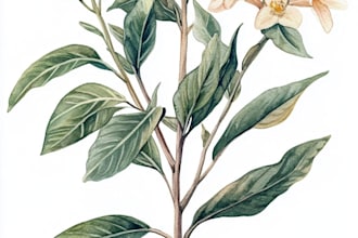 create watercolour botanical illustrations