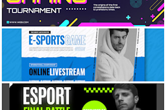create esports banners  and  gaming banners design