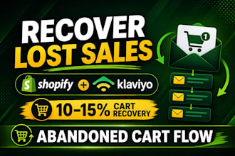 set up klaviyo abandoned cart flow for shopify store