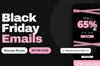 design black friday and holiday klaviyo email campaigns for shopify