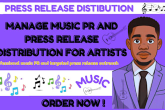 manage music PR and press release distribution for artists
