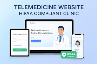 build telemedicine hipaa compliant clinic therapy medical appointment website