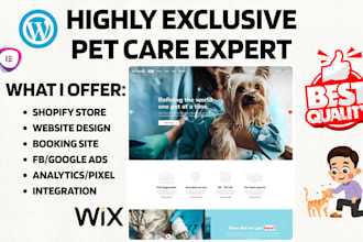 build poop scooper website pet care shopify pet landing page pet care marketing