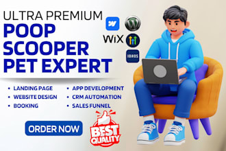 build poop scooper website pet care shopify pet landing page pet care marketing