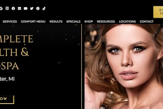 design medical spa website aesthetics clinic website injectable website