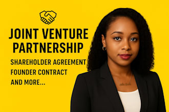 draft a joint venture agreement or cross border business contract for UK and US