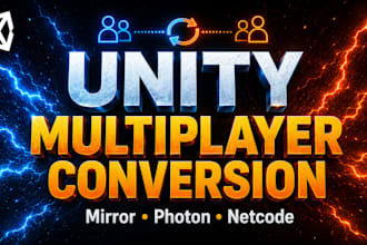 convert your singleplayer unity game to multiplayer using mirror photon netcode